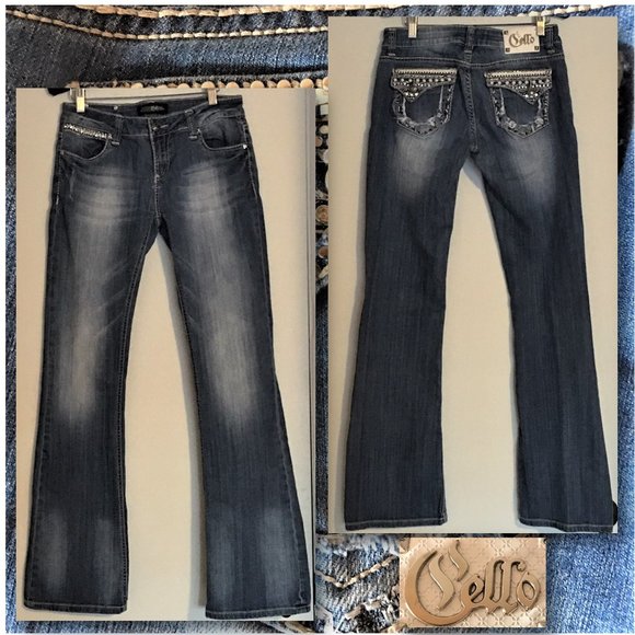 Cello Denim - CELLO JEANS Distressed and Embellished Jeans